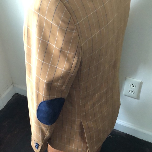 Boys Like New Brown Plaid Blazer - Picture 3 of 4